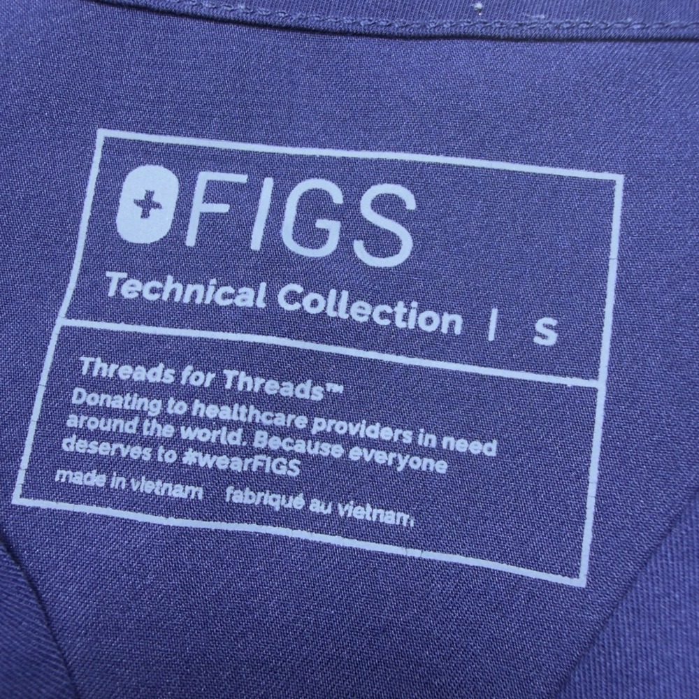 FIGS Mens Chisec Three-Pocket Scrub Top Navy Blue V-Neck TM3000 Small - Picture 4 of 9